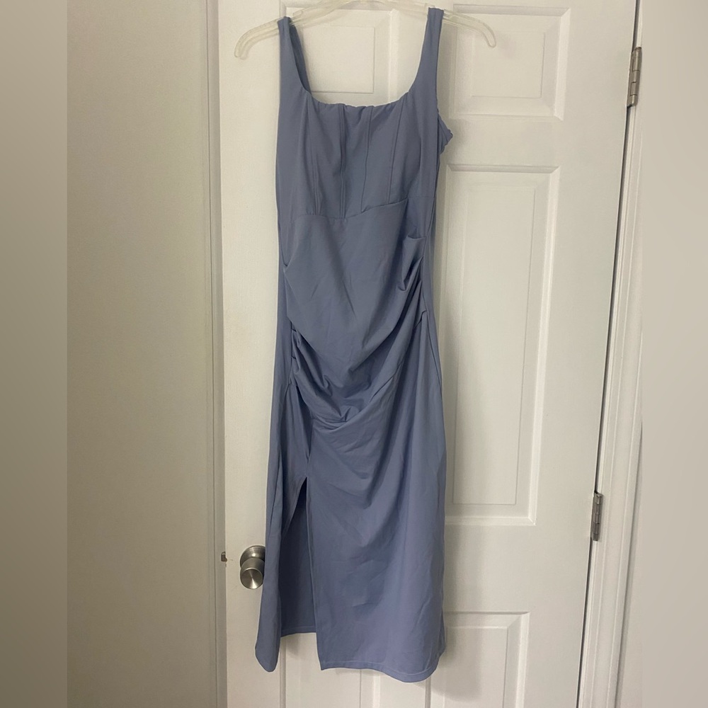NWT Halara Dusty Blue Midi Dress Size M